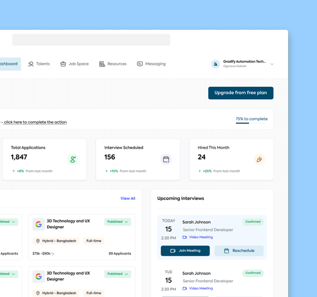 Team performance management workflow preview